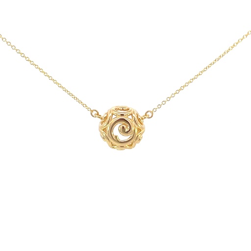 [SGA15] CADENA COMPUESTA ESPIRAL ORO AMARILLO            