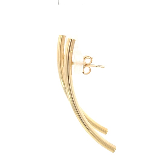 [SGA157] ARETES TUBO ORO AMARILLO               