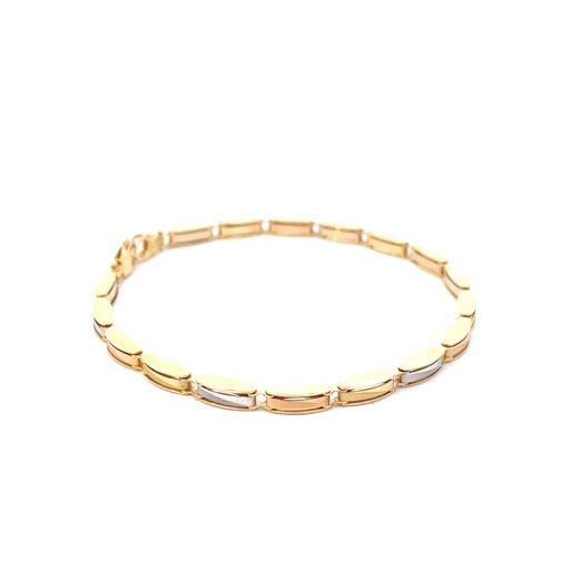 [SGA209] PULSERA TEJIDO ESPECIAL 3 OROS            