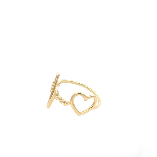 [SGA238] ANILLO LATIDOS DE CORAZON ORO AMARILLO         