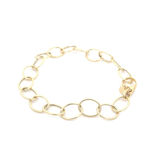 [SGA265] PULSERA ESPECIAL OVALOS ORO AMARILLO            