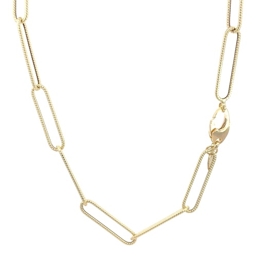 [SGA281] CADENA PAPER CLIP ORO AMARILLO     