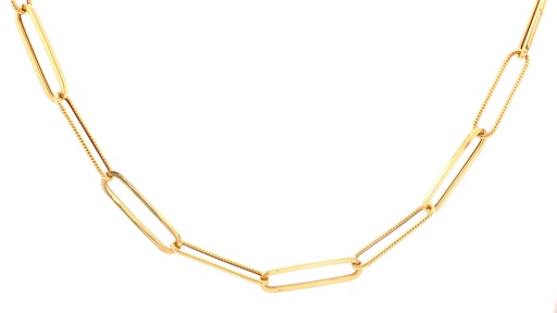 [SGA282] 266549 CADENA PAPER CLIP ORO AMARILLO  