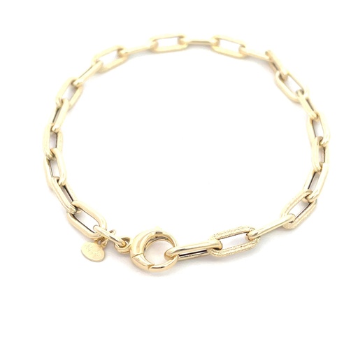 [SGA283] PULSERA PAPER CLIP ORO AMARILLO            