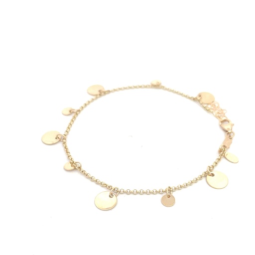 [SGA306] PULSERA CIRCULOS ORO AMARILLO               