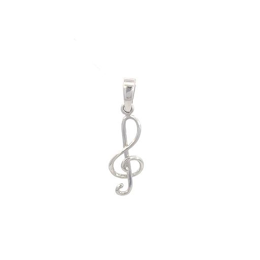 [SGA321] DIJE NOTA MUSICAL ORO BLANCO            