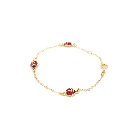 [SGA346] PULSERA MARIQUITA ESMALTADA ORO AMARILLO            