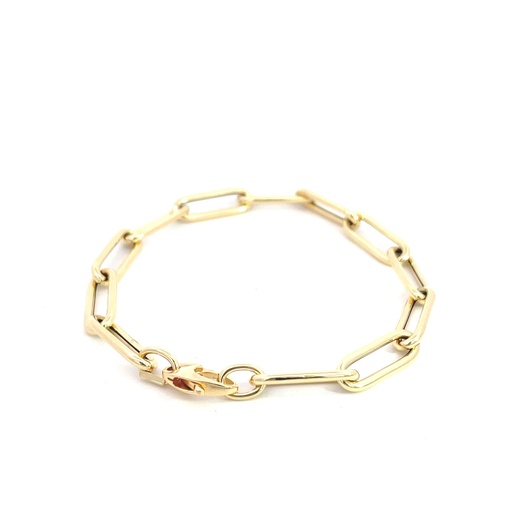 [SGA353] PULSERA PAPER CLIP ORO AMARILLO            