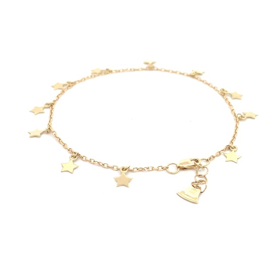 [SGA394] PULSERA ESTRELLITAS ORO AMARILLO               