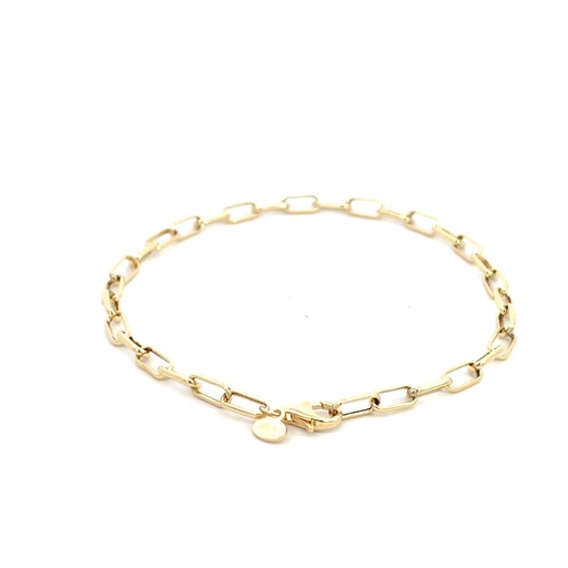 [SGA397] PULSERA PAPER CLIP ORO AMARILLO            