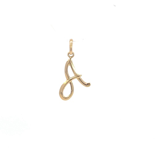 [SGA417] DIJE LETRA A ORO AMARILLO            