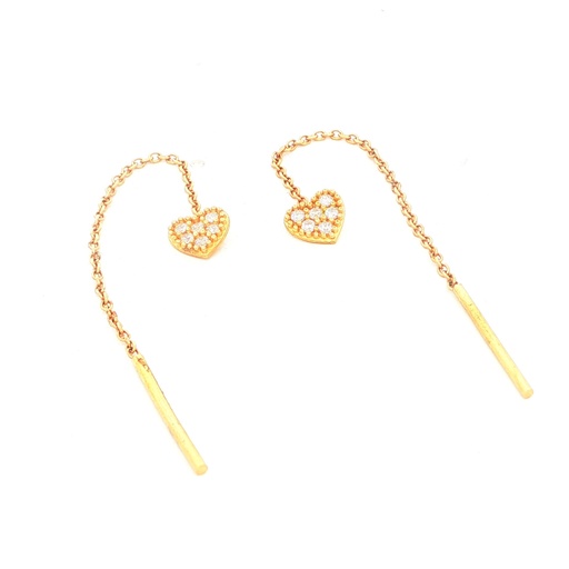 [SGA451]  ARETES COLGANTES CORAZON CASTING   