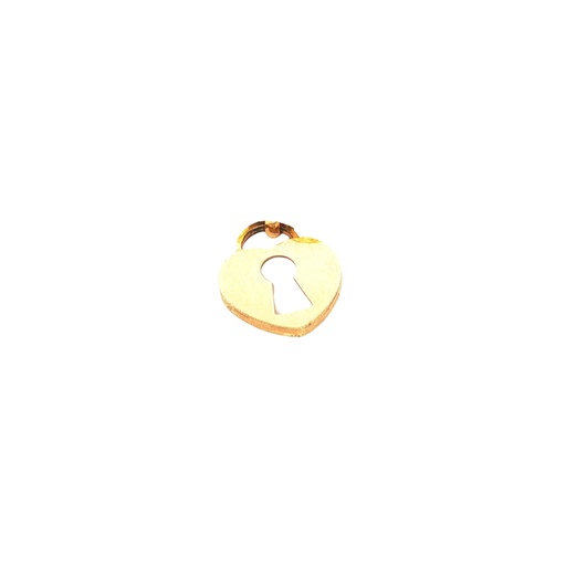 [SGA464] DIJE CORAZON CERRADURA NACAR ORO AMARILLO