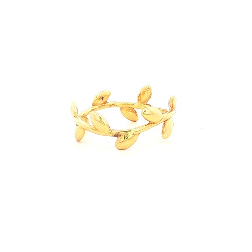 [SGA528] 231455 ANILLO HOJAS ORO AMARILLO   