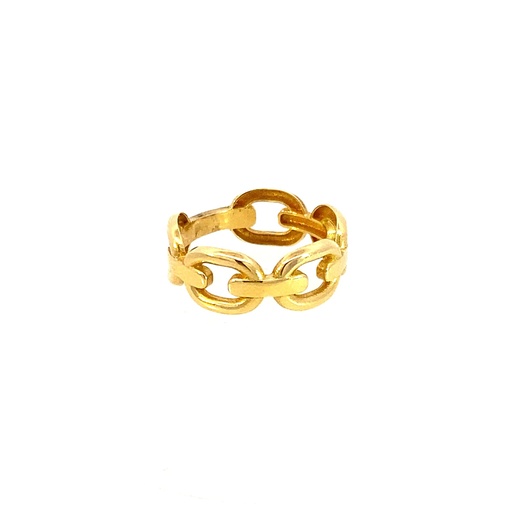 [SGA549] ANILLO TEJIDO CUBANO ORO AMARILLO
