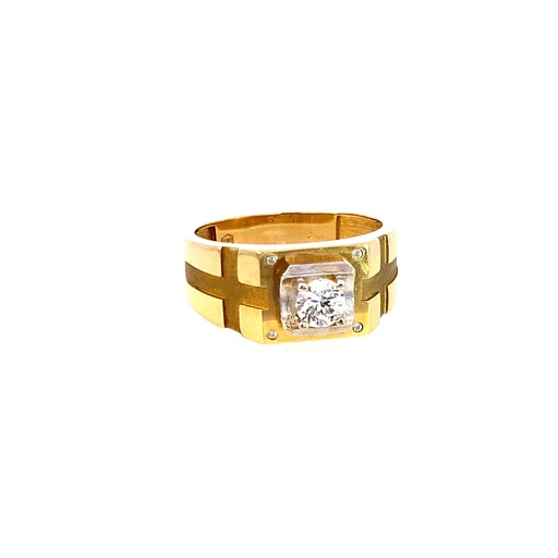 [SGA556] ANILLO CABALLERO CIRCON ORO AMARILLO