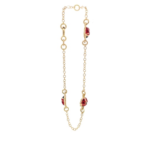 [SGA73] PULSERA MARIQUITA ESMALTADA ORO AMARILLO            