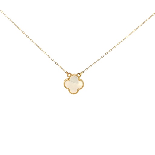 [SM21] CADENA VAN CLEEF BLANCO ORO AMARILLO    