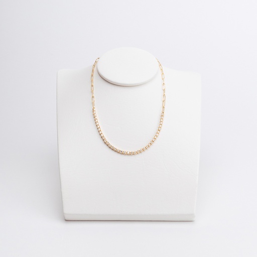 [SM35] CADENA TENNIS DIAMANTE ORO AMARILLO            