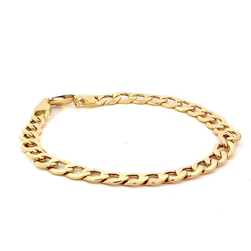 [X144] PULSERA CUBANA ORO AMARILLO               