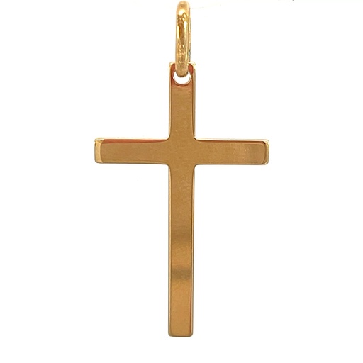 [123185] DIJE CRUZ LISA ORO AMARILLO