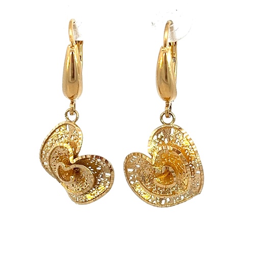 [207056] PENDIENTES CORAZON ORO AMARILLO