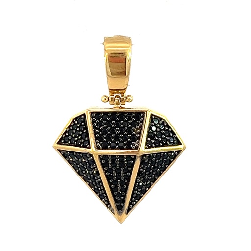 [272729] DIJE DIAMANTE NEGRO ORO AMARILLO