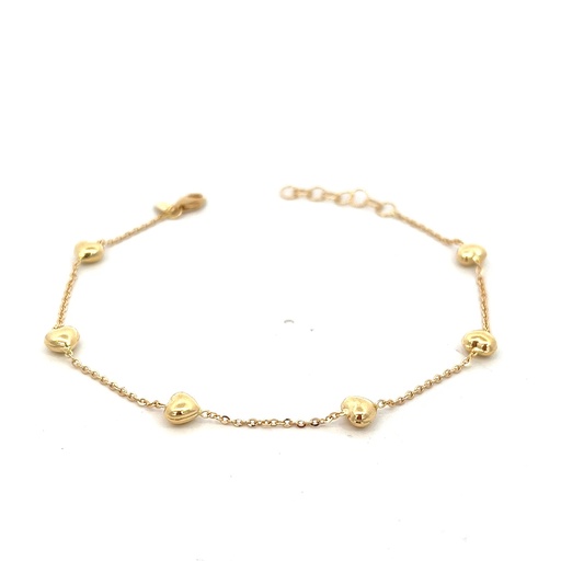 [276117] PULSERA CORAZON ORO AMARILLO