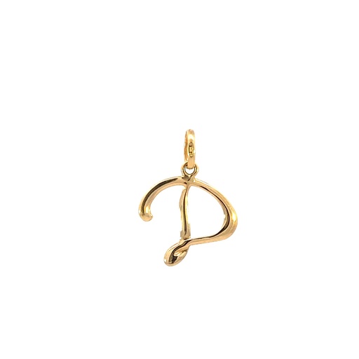 [INO100GGD] DIJE LETRA  D  ORO AMARILLO