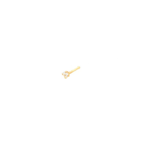 [ND076] [ND076] PIERCING NARIZ CIRCON RECTO ORO AMARILLO
