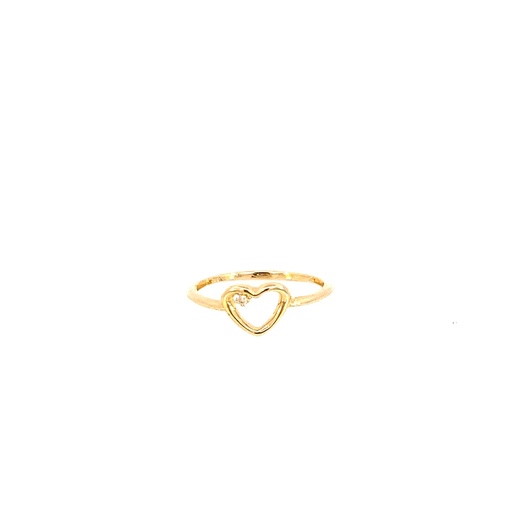 [HA338] [HA338] ANILLO CORAZON DIAMANTE ORO AMARILLO