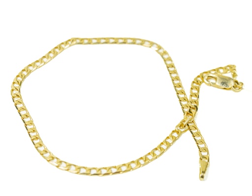 [GOLD390] PULSERA CUBANA PANZER ORO AMARILLO