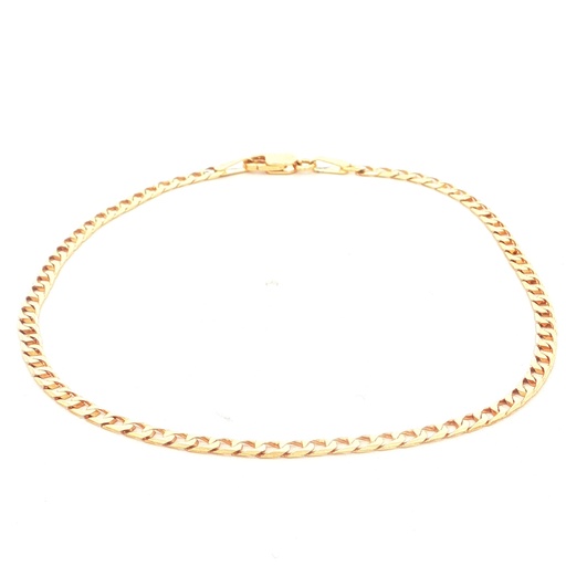 [GOLD390] PULSERA CUBANA PANZER ORO AMARILLO