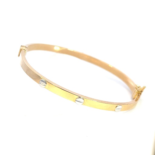 [GOLD397] ARO ESTILO CARTIER DOS OROS