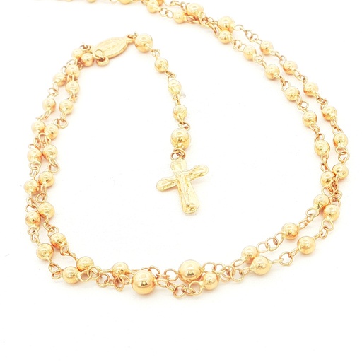 [REM25] ROSARIO ORO AMARILLO BALINES NUMERO 3 Y NUMERO 4