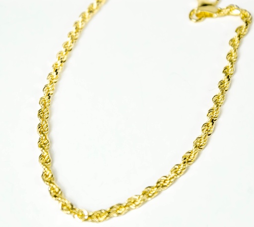 [050CVD20] PULSERA FRANCISCANA ORO AMARILLO DIAMANTATA LASER