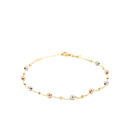 [240726] PULSERA BOLAS TRES OROS 