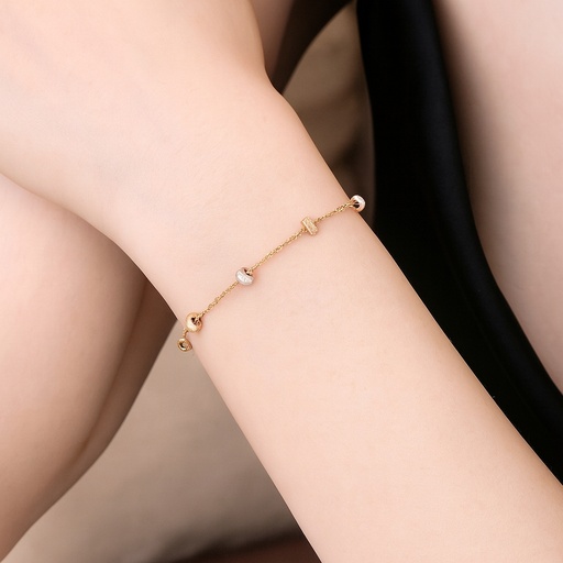 [238985] PULSERA RUEDAS DIAMANTADAS TRES OROS 