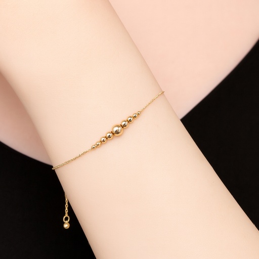 [280047] PULSERA BOLAS DEGRADE ORO AMARILLO GRADUABLE 