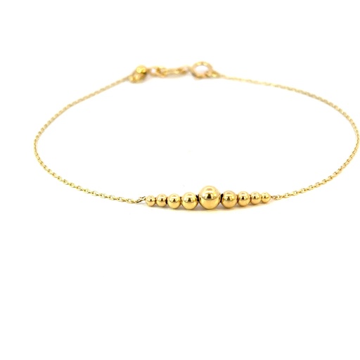 [280047] PULSERA BOLAS DEGRADE ORO AMARILLO GRADUABLE 