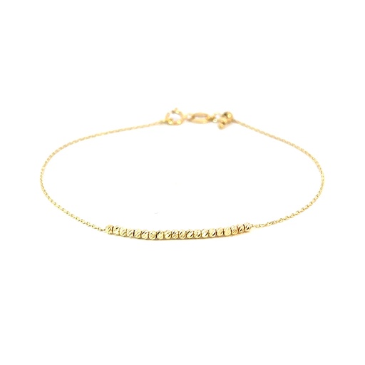[280050] PULSERA BOLAS DIAMANTADAS ORO AMARILLO GRADUABLE