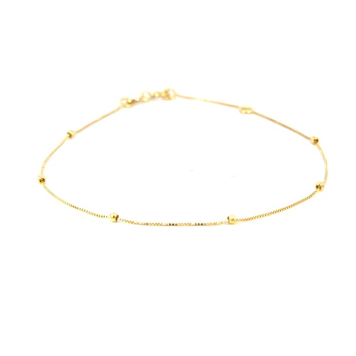 [260183] PULSERA VENECIANA BOLA DIAMANTADA ORO AMARILLO