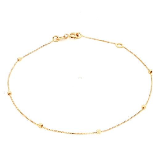 [260183] PULSERA VENECIANA BOLA DIAMANTADA ORO AMARILLO