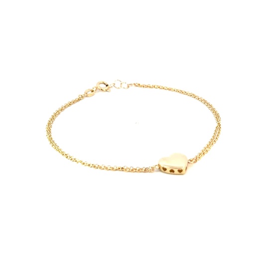 [269671] PULSERA CORAZON ORO AMARILLO