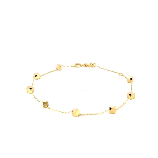 [220441] PULSERA CUBOS ORO AMARILLO