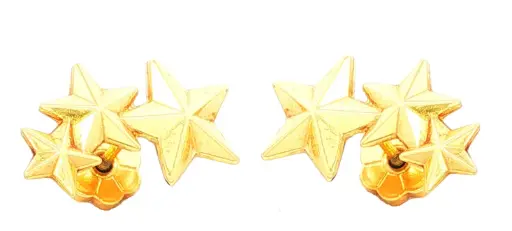 [2203144] TOPOS TRIPLE ESTRELLA CON FACETAS ORO AMARILLO
