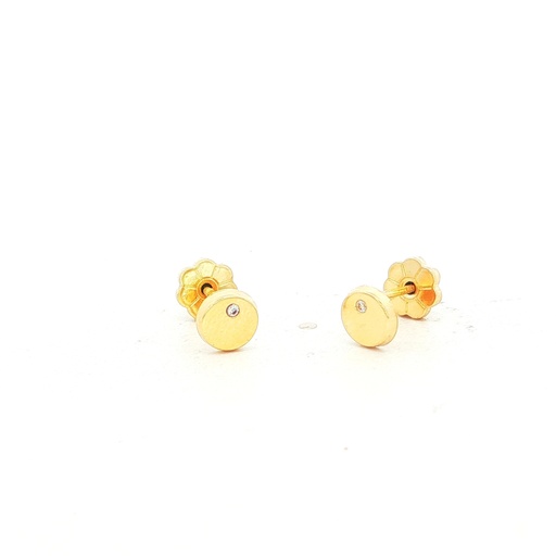 [200296701] TOPOS MINI MINI REDONDO C/P 1mm ORO AMARILLO