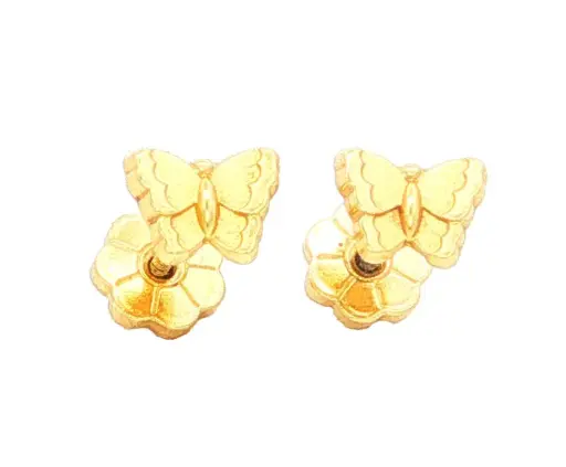 [2202422] TOPOS MINI MARIPOSA SATINADA MOD-C ORO AMARILLO