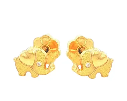[200346801] TOPOS MINI ELEFANTE CORAZON  C/P, 0,80mm ORO AMARILLO