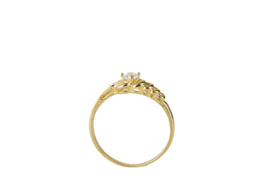 [CM404] ANILLO CORAZON SOLITARIO ORO AMARILLO